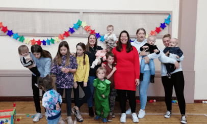 Group of young mums at group