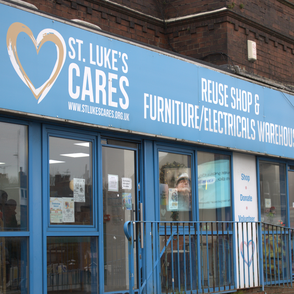 The front of St Lukes Charity shop